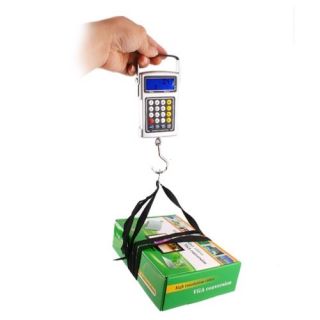 50kg 20g LCD Weight Hanging Clock Scale Luggage Fishing