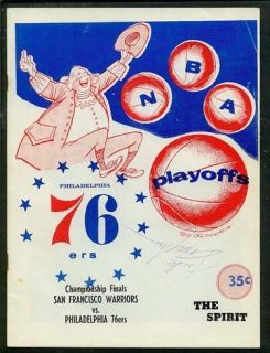 1966 67 Warriors 76ers Championship NBA Finals Basketball program