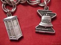 Vintage Bell Telephone System Charm Bracelet 5 Charms