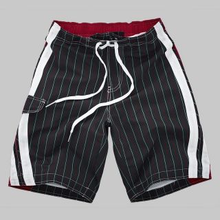 VANCL Dark Striped Mens Beach Shorts Mens Sports Shorts