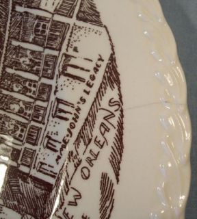 Vernon Kilns Collectr Plate City of New Orleans Designed for Hausmann 