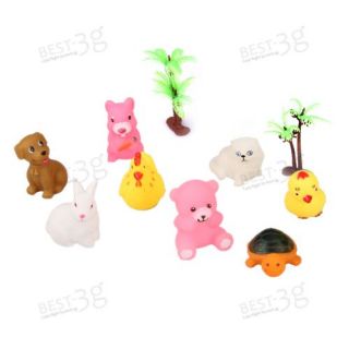 Set 8 Baby Infant Kids Bath Float Squeeze Toy Animals Xmas Gift