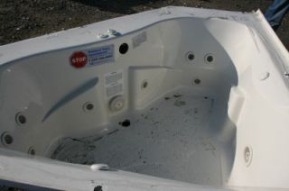   Oyster Acrylic Skirted Jetted Corner Whirlpool Tub 60x60