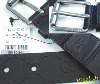   Neoprene Guccissima Rubber Logo Engraved Buckle Belt Authentic