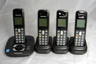 Panasonic KX TG6434PK 4 Cordless Phone System Nice