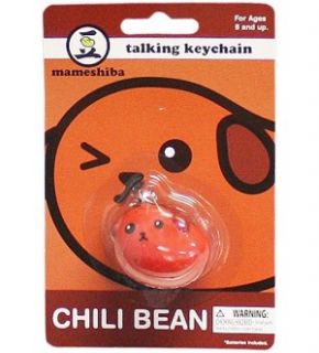 mameshiba talking keychain chili bean