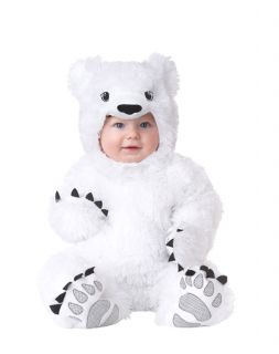 Plush Furry Polar Bear Costume Infant 12 18 18 24 Months