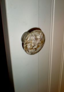 Pair of Unique CABINET OR DRAWER PULLS made of Oyster Shells