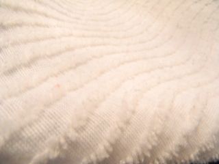 Chenille Bedspread Full Size White