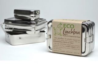 New Ecolunchbox Three in One Stainless Lunch Box Food Carrier 