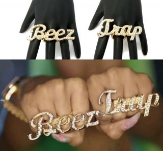 New Nicki Minaj Inspired Beez in The Trap Iced Out Beez Trap Stretch 