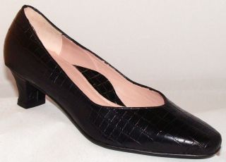 Beautifeel Celine Black Croco Leather Pumps Heels Size 6 36 CB WomenS 