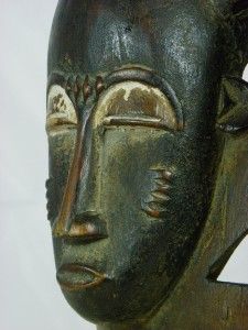 Beautiful African Tribal Mask Baule Doble Face Mask Collectible 