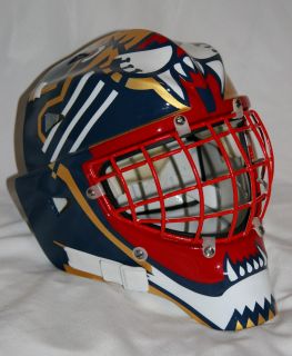 John Vanbiesbrouck Custom Painted Beezer ARMADILLA Goalie Mask NHL 