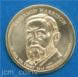 2012 P&D BENJAMIN HARRISON, Golden Dollar Set, 23rd President, 2 coins 
