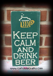 keep calm and drink beer sign
