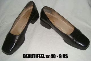 Classic Style Beautifeel Size 40 US 9 9 5 Black Medium Heel Slip on 
