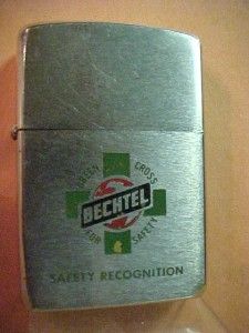   Graphic 1964 Zippo Lighter Promoting Bechtel Corporation