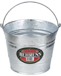 Behrens 1205 5 Quart Galvanized Steel Metal Water Pail Bucket w Handle 