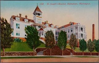 PC DB St Josephs Hospital Bellingham Washington WA Postcard Building 