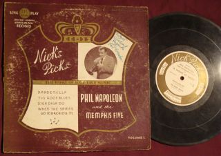 Phil Napoleon Memphis Five Signed Nicks Place 10 LP