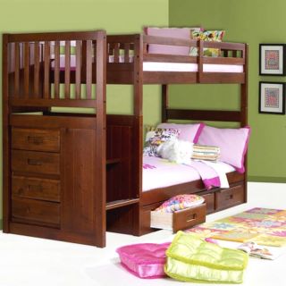 New Kids Bedroom Furniture Wooden Bunk Bed Staircase Bunkbed 3 Storage 