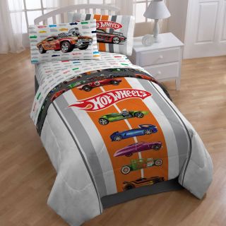 Hot Wheels Twin size 4 piece Bed in a Bag with Sheet Set Twin