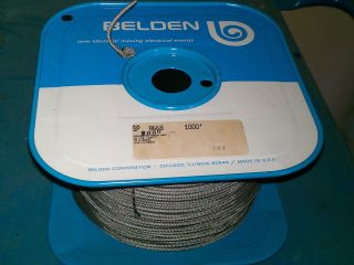Approx 1000 ft Belden Wire 11 64 ID Tinned Silver Copper Braid 