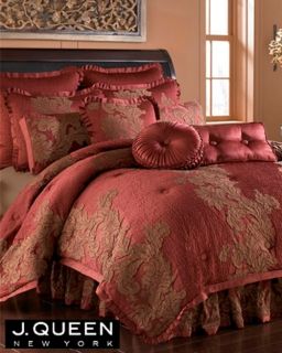 queen anastasia red 4pc queen comforter set new first quality