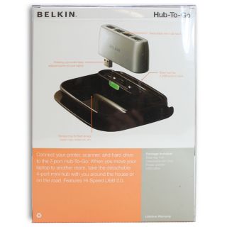 Belkin F5U706 2 in 1 USB 2 0 7 Port External Stable Base Travel Hub to 