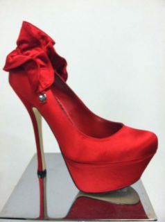 BEBE Shoes Sandals Heels Platforms Naomi Red 5 6 7 8 9 10