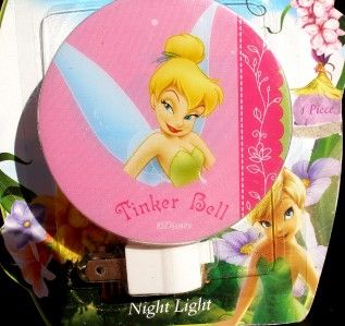 Disney Tinkerbell Fairies Twin Bed Comforter Set Nightlight Wall Decor 