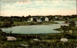 York Beach ME Cape Neddick River c1910 Postcard