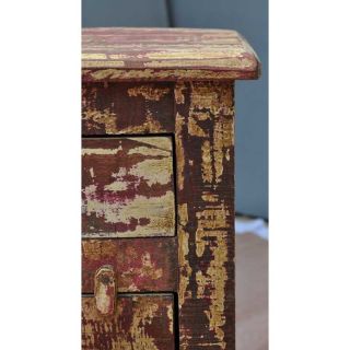 Rustic Reclaimed Wood Distressed Bedside End Table Night Stand Cabinet 