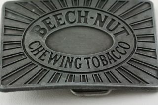 Metal Advertising Belt Buckle Beechnut Chewing Tobacco