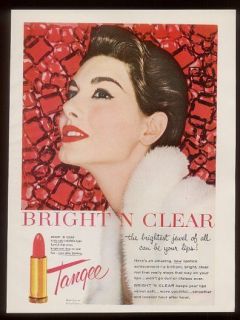 1954 tangee bright n clear lipstick print ad time left