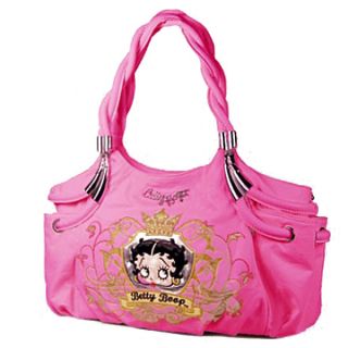 betty boop crown new fashion handbag purse hobo pink