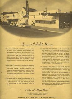 spenger s fish grotto menu berkeley california 1973
