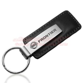   Frontier Black Leather Auto Key Chain, Key Ring, Licensed + Free Gift