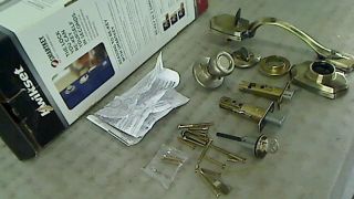 Kwikset Belleview Antique Brass Single Cylinder Handleset TADD