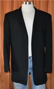 Jhane Barnes Black Wool Rayon Corduroy 3 Button Jacket Sport Coat Mens 