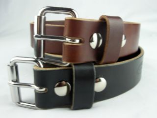 Leather Work Belt Amish Handmade Belts Mens 1 1 2