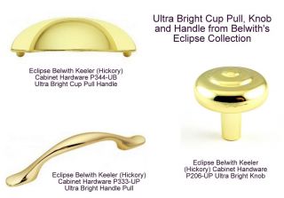 Eclipse Ultra Brass Belwith Keeler Kitchen Cabinet Hardware Handles 