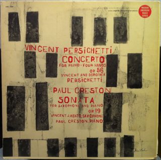 PERSICHETTI CRESTON piano & saxophone LP VG++ BEN SHAHN