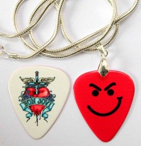 Bon Jovi Guitar Pick Necklace Matching Guitar Pick
