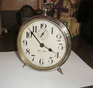 Westclox Big Ben Alarm Clock 1910 Antique Collectible