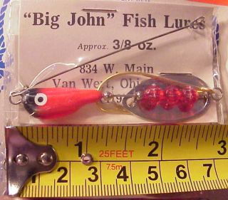 Big John Walleye Rig Lure 3 8 oz New Nipk Flor Red