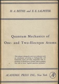 Bethe Salpeter Quantum Mechanics of 1 Amp 2 Election At