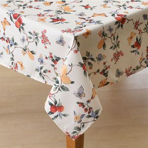 Papillon Butterfly Floral Fabric Umbrella Tablecloth