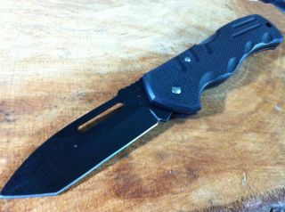 Big Blue 4 5 Steel Lockback Blade Tactical Folding Pocket Knife New 